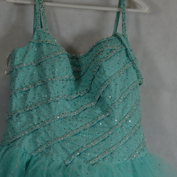 Mori Lee Sequined/beaded/Tulle Princess Dress SZ 11/12 - Picture 1 of 12